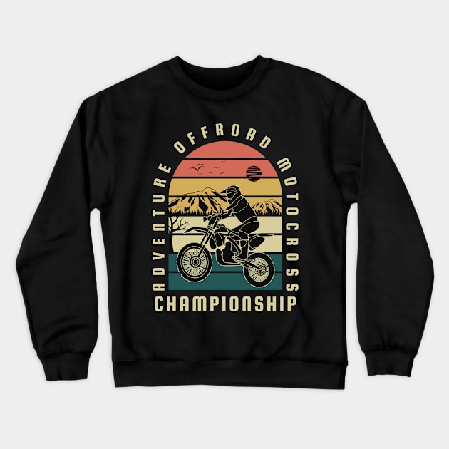 adventure off road motocross Crewneck Sweatshirt by Mako Design 